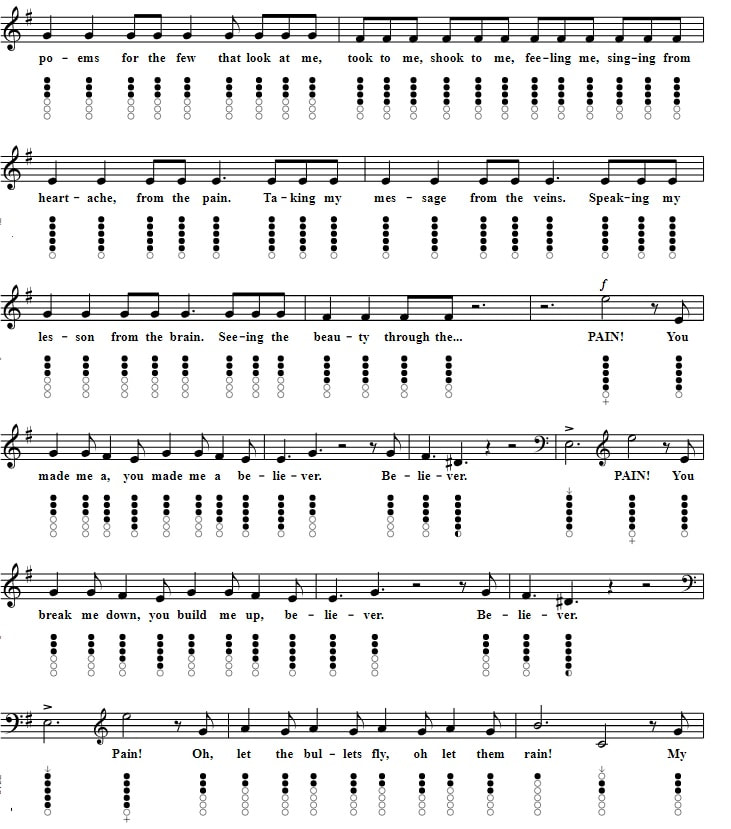 Imagine Dragons  Believer with Piano (Music Sheet) - Play with