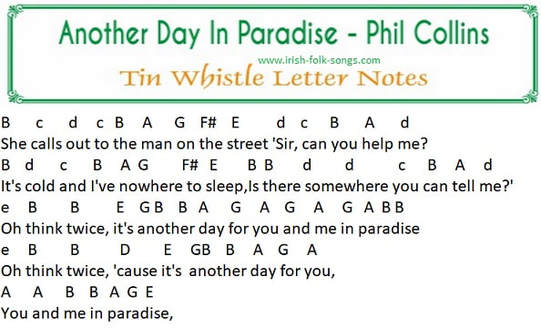 Phil Collins - Another Day in Paradise Lyrics